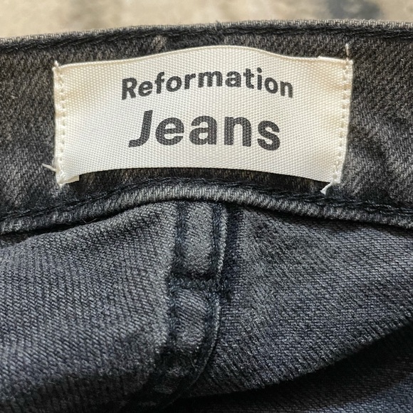 Reformation Liza High Straight Button Fly Jeans - Picture 12 of 13